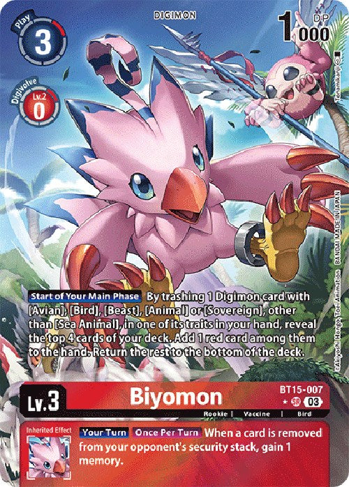 Biyomon [BT15-007] (Alternate Art) [Exceed Apocalypse] | Clutch Gaming