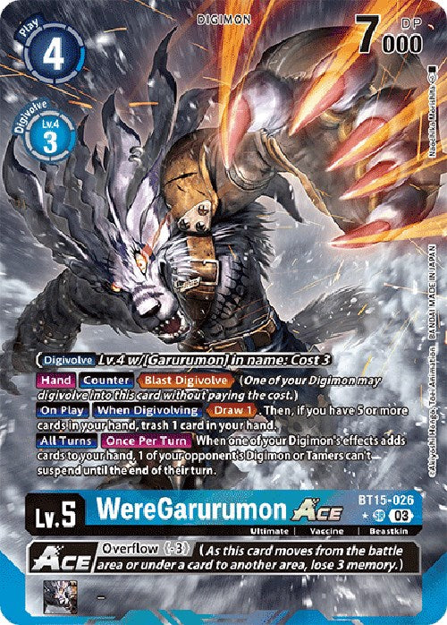 WereGarurumon Ace [BT15-026] (Alternate Art) [Exceed Apocalypse] | Clutch Gaming