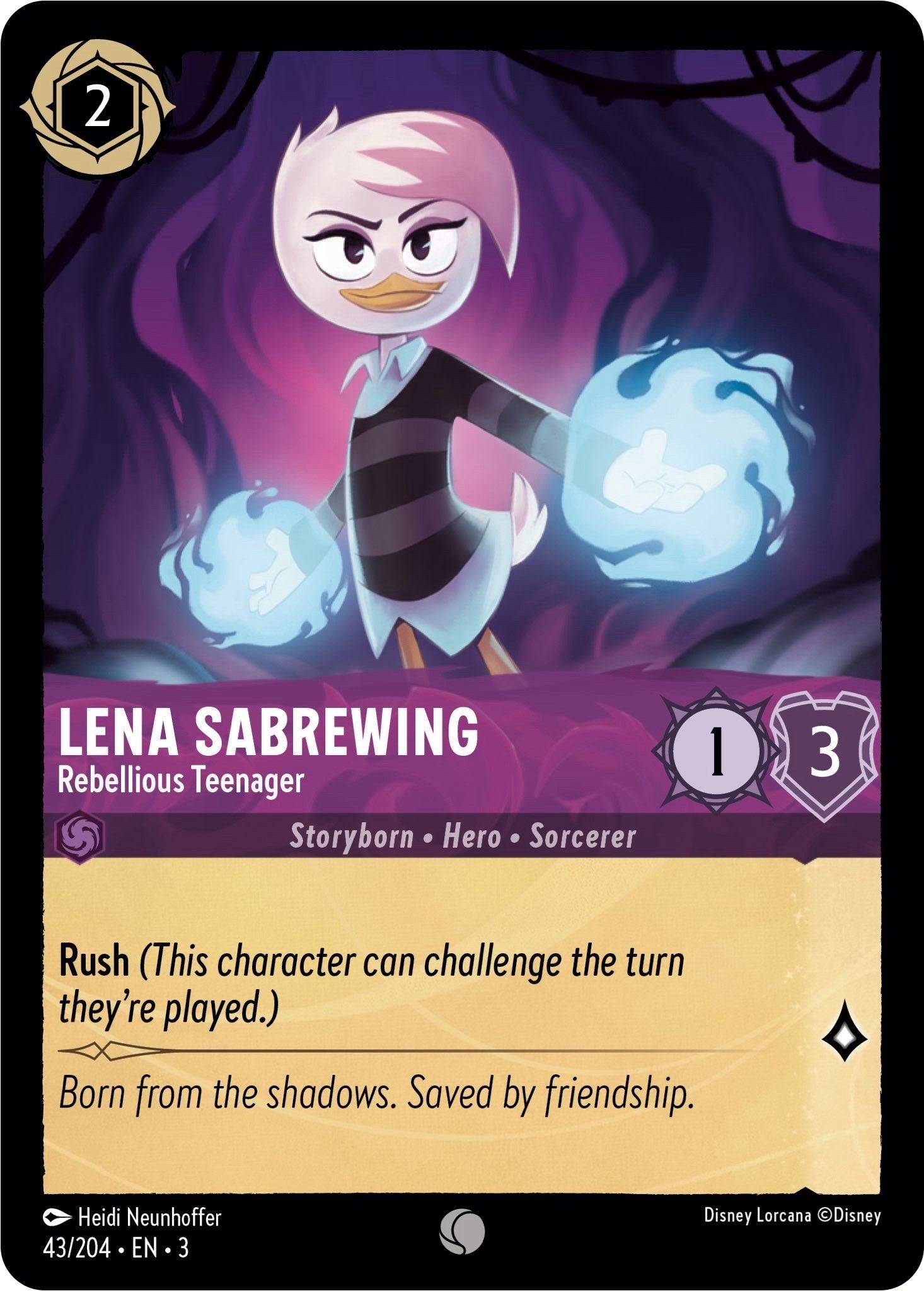 Lena Sabrewing - Rebellious Teenager (43/204) [Into the Inklands] | Clutch Gaming