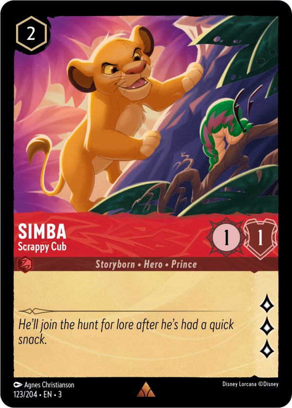 Simba - Scrappy Cub (123/204) [Into the Inklands] | Clutch Gaming
