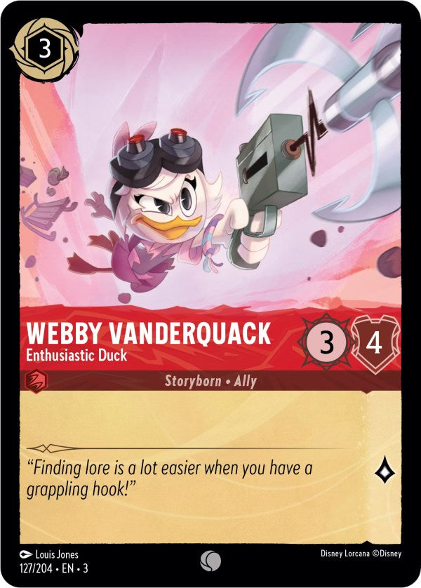 Webby Vanderquack - Enthusiastic Duck (127/204) [Into the Inklands] | Clutch Gaming