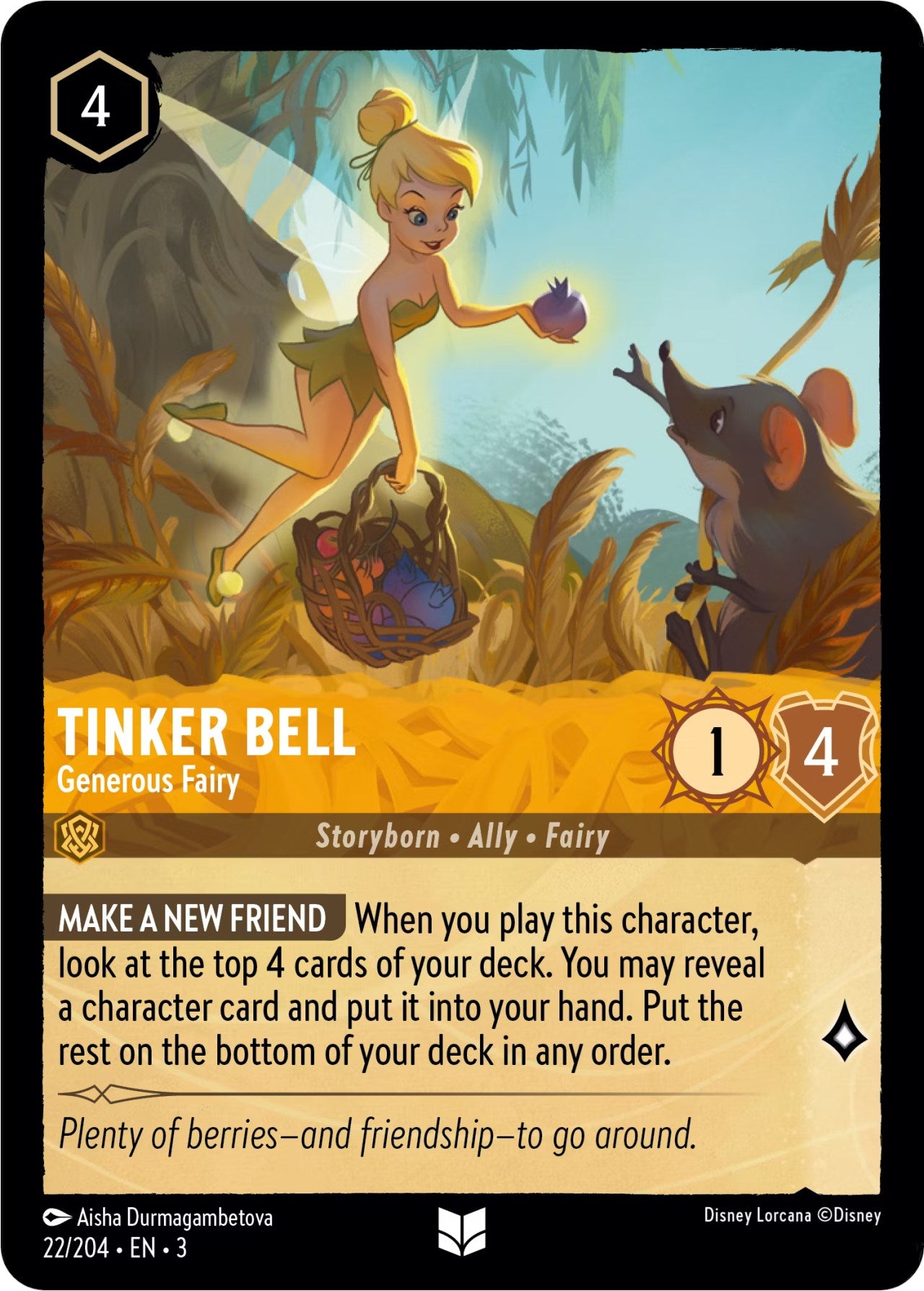 Tinker Bell - Generous Fairy (22/204) [Into the Inklands] | Clutch Gaming