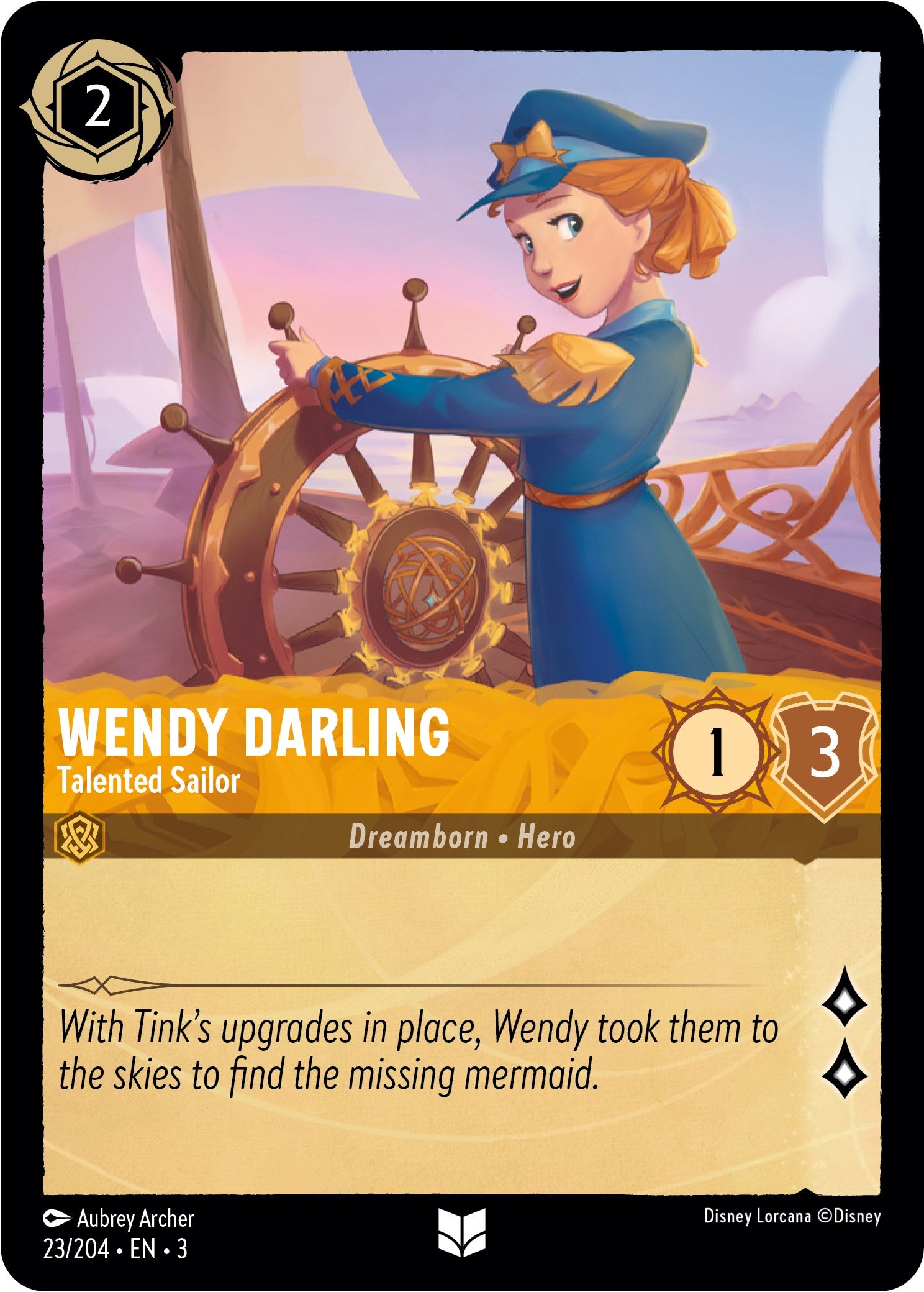 Wendy Darling - Talented Sailor (23/204) [Into the Inklands] | Clutch Gaming