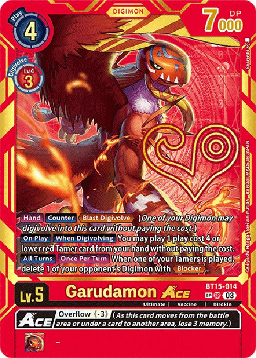 Garudamon Ace (Special Rare) [BT15-014] [Exceed Apocalypse] | Clutch Gaming