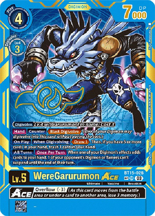 WereGarurumon Ace (Special Rare) [BT15-026] [Exceed Apocalypse] | Clutch Gaming