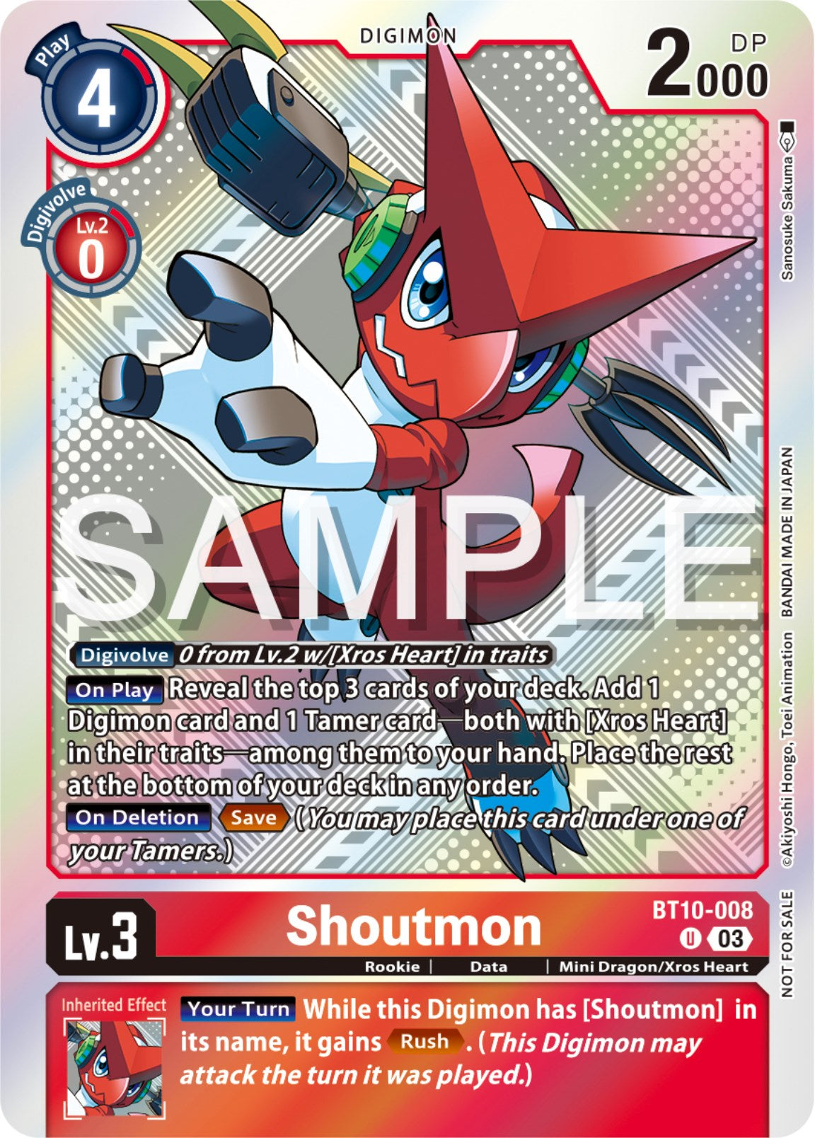 Shoutmon [BT10-008] (Exceed Apocalypse Pre-Release Winner) [Exceed Apocalypse Pre-Release Cards] | Clutch Gaming