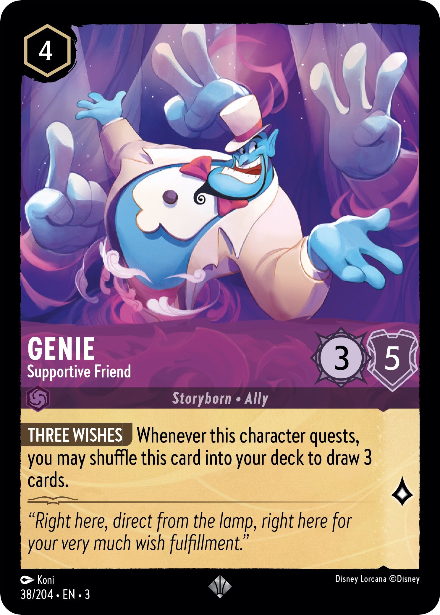 Genie - Supportive Friend (38/204) [Into the Inklands] | Clutch Gaming