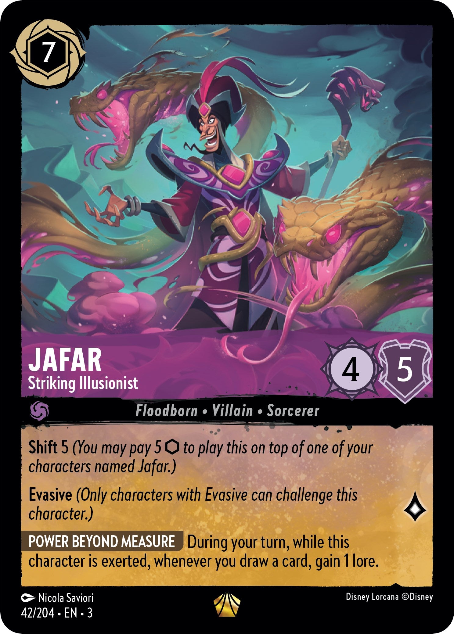 Jafar - Striking Illusionist (42/204) [Into the Inklands] | Clutch Gaming