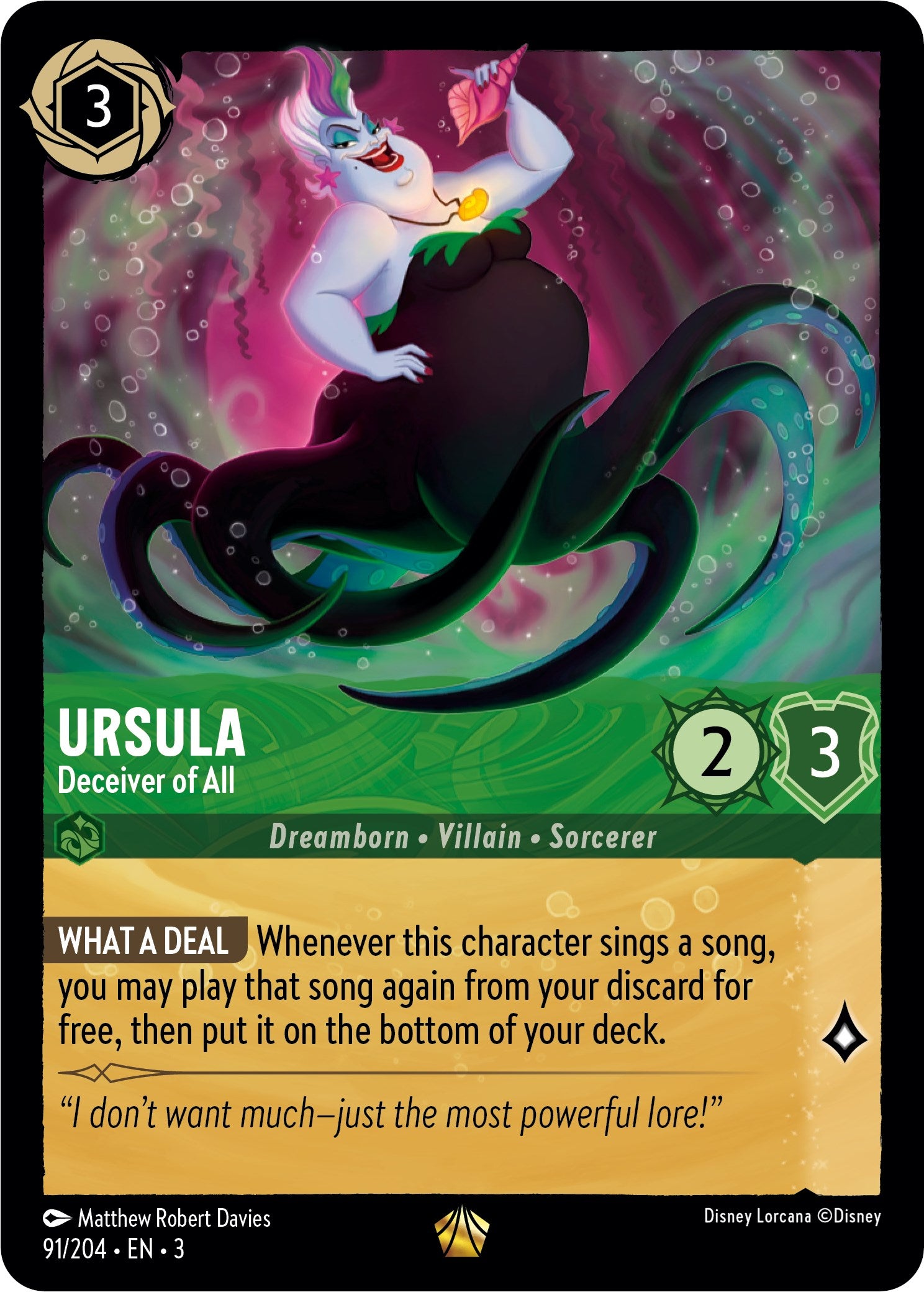 Ursula - Deceiver of All (91/204) [Into the Inklands] | Clutch Gaming