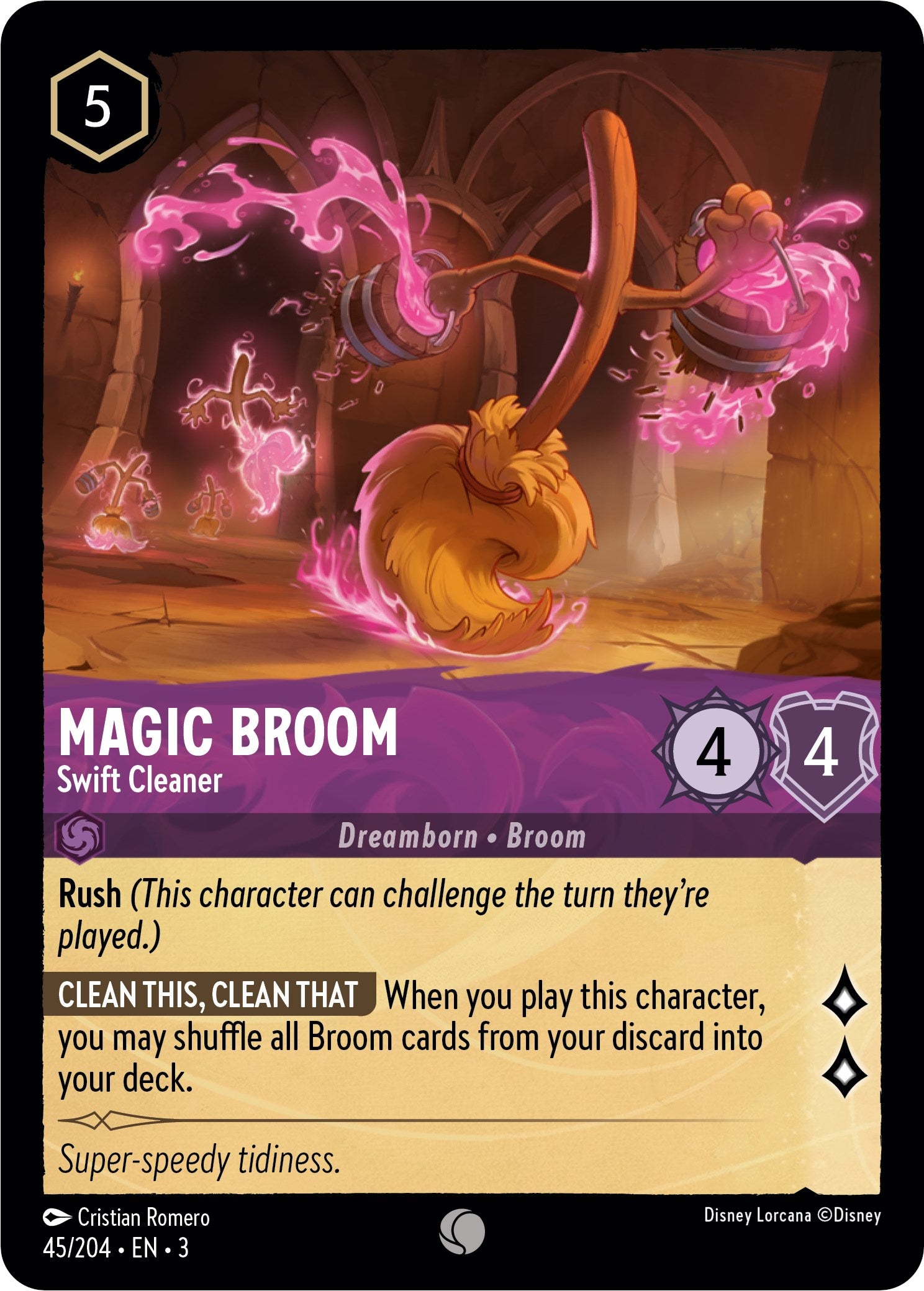Magic Broom - Swift Cleaner (45//204) [Into the Inklands] | Clutch Gaming