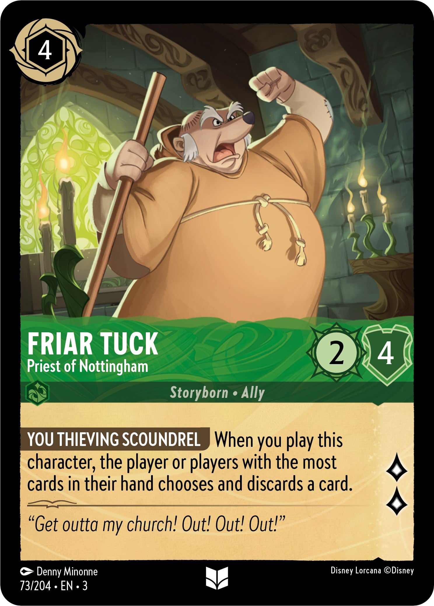 Friar Tuck - Priest of Nottingham (73/204) [Into the Inklands] | Clutch Gaming