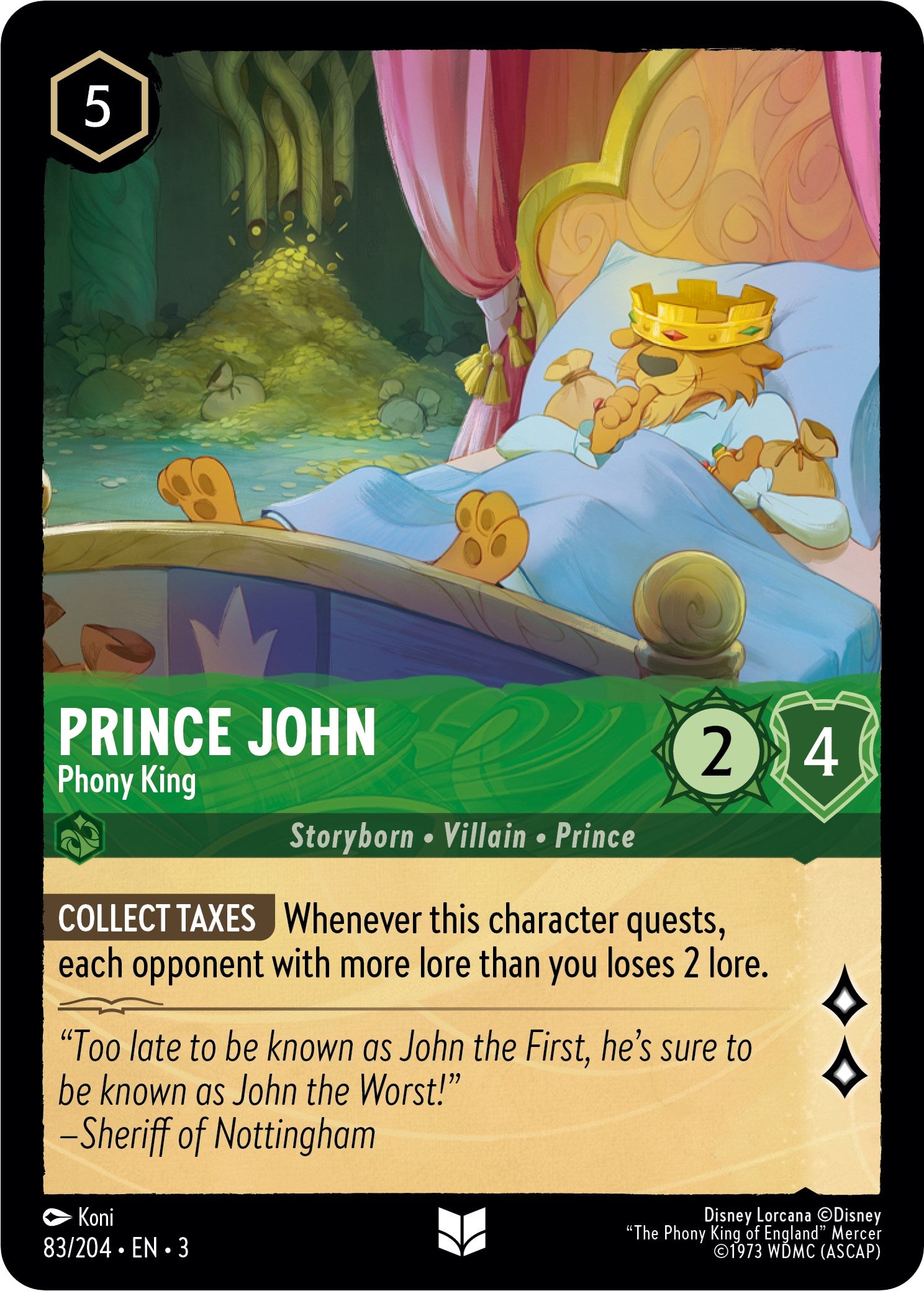 Prince John - Phony King (83//204) [Into the Inklands] | Clutch Gaming