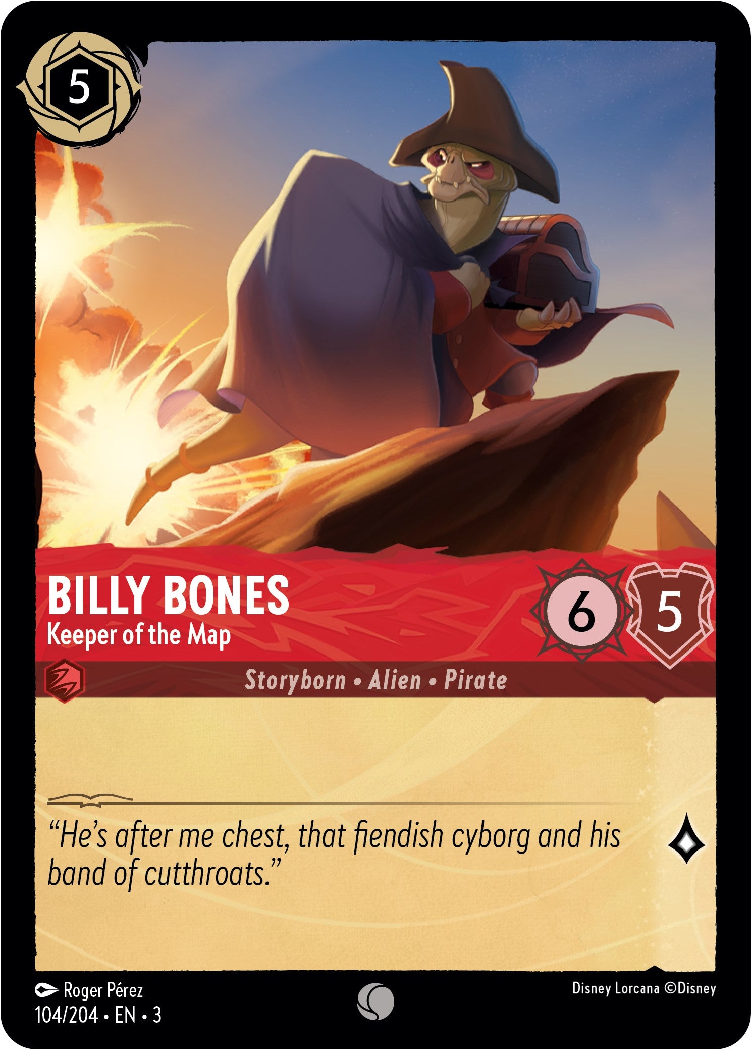Billy Bones - Keeper of the Map (104/204) [Into the Inklands] | Clutch Gaming