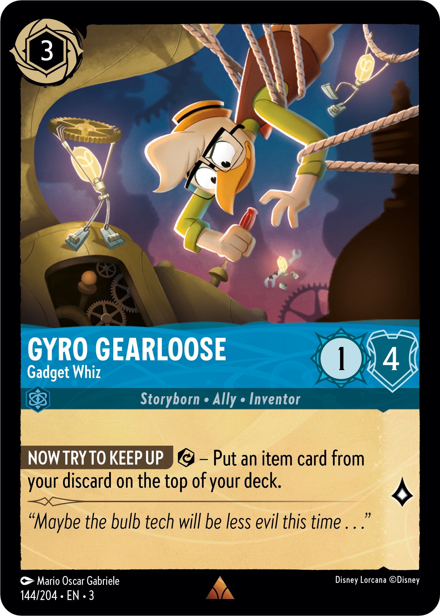 Gyro Gearloose - Gadget Whiz (144//204) [Into the Inklands] | Clutch Gaming