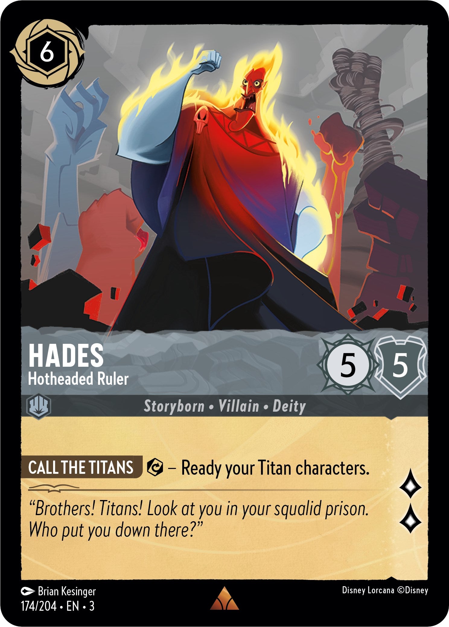 Hades - Hotheaded Ruler (174/204) [Into the Inklands] | Clutch Gaming