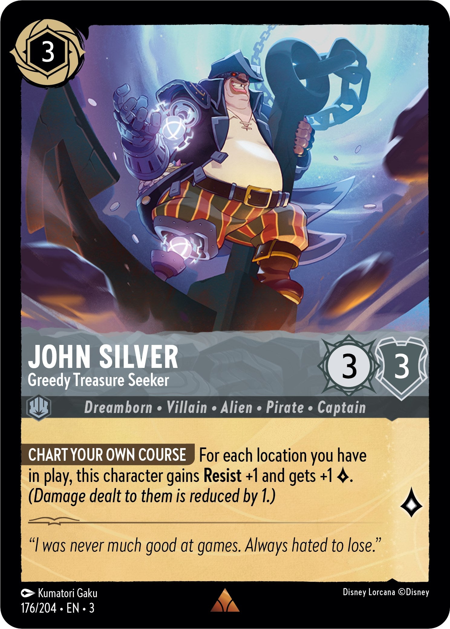 John Silver - Greedy Treasure Seeker (176/204) [Into the Inklands] | Clutch Gaming