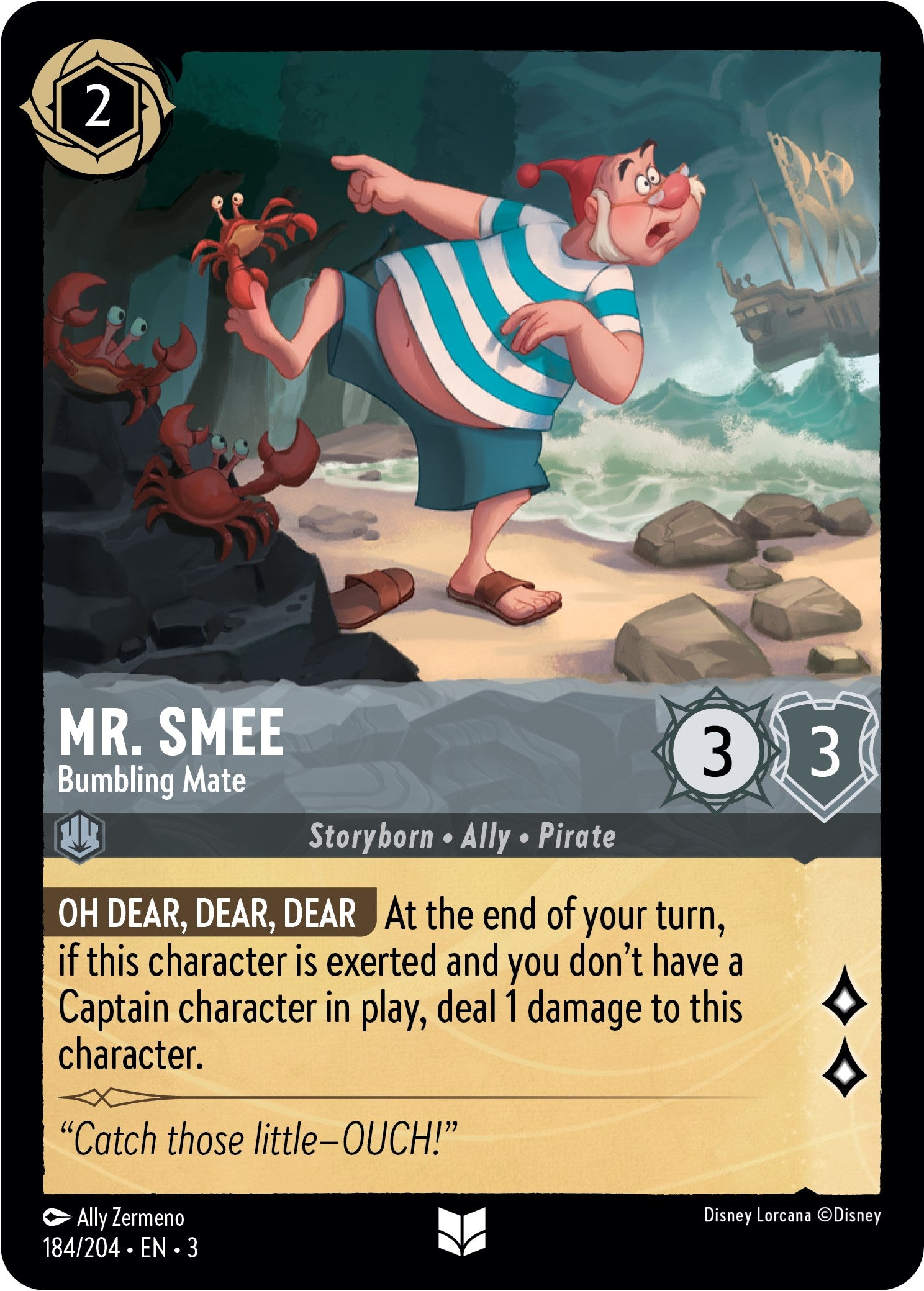 Mr. Smee - Bumbling Mate (184/204) [Into the Inklands] | Clutch Gaming