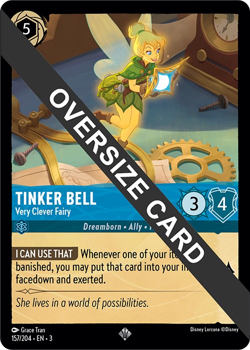 Tinker Bell - Very Clever Fairy (Oversized) (157/204) [Into the Inklands] | Clutch Gaming