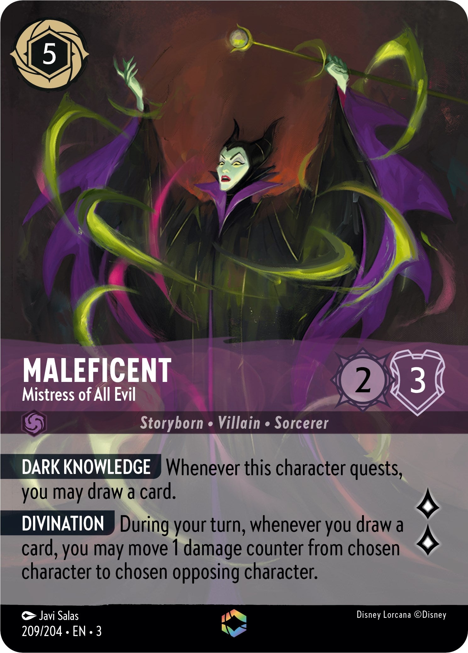 Maleficent - Mistress of All Evil (Alternate Art) (209/204) [Into the Inklands] | Clutch Gaming