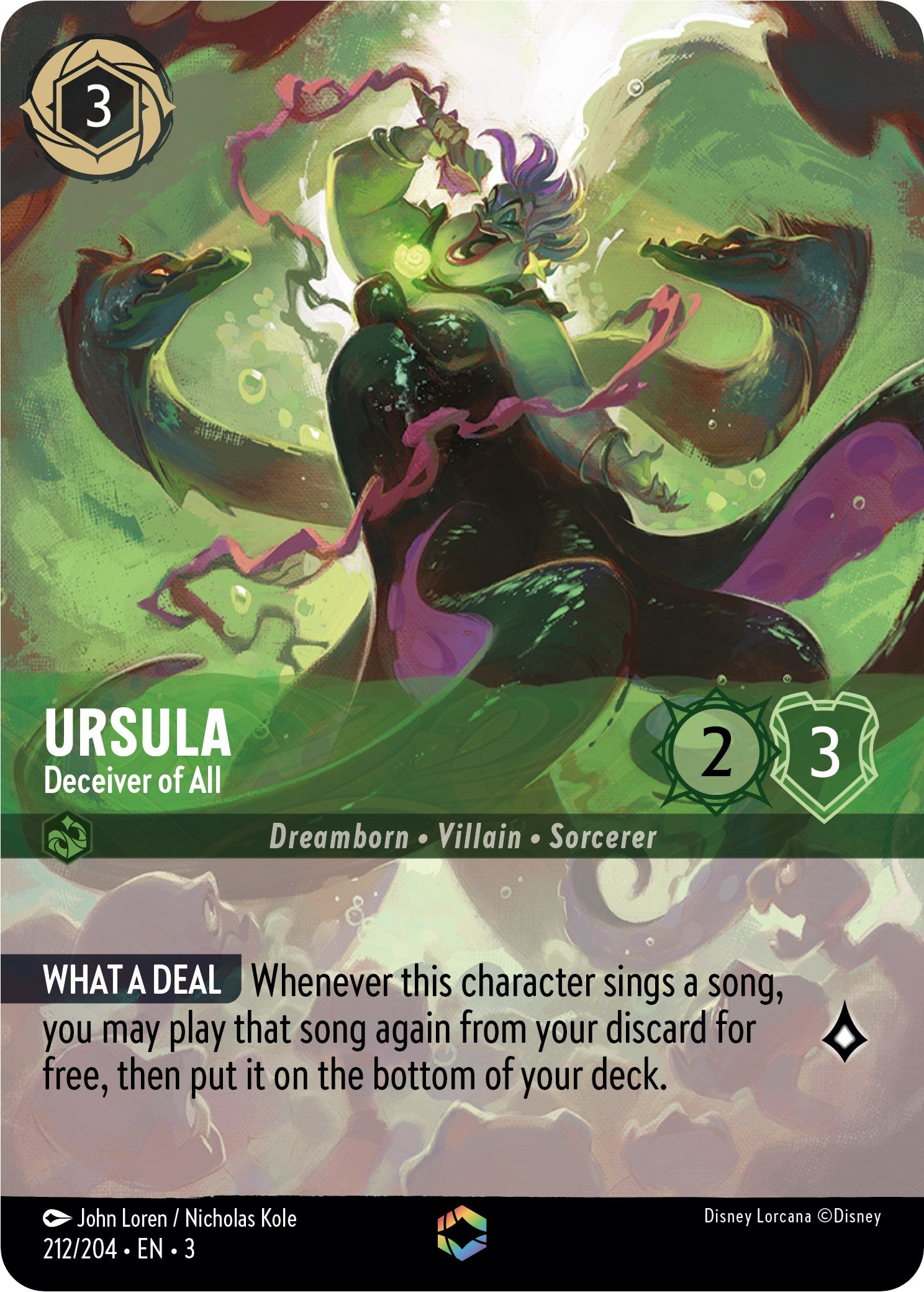 Ursula - Deceiver of All (Alternate Art) (212/204) [Into the Inklands] | Clutch Gaming