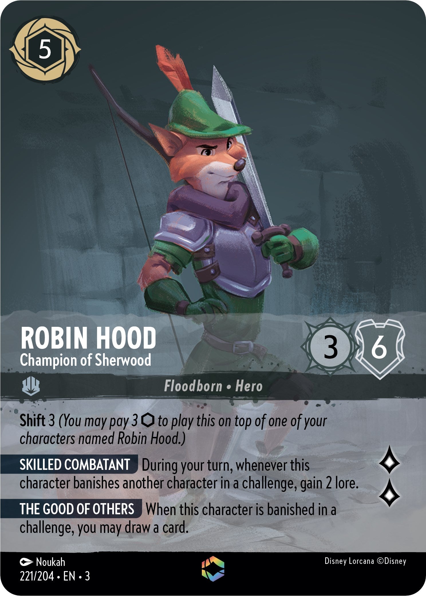 Robin Hood - Champion of Sherwood (Alternate Art) (221/204) [Into the Inklands] | Clutch Gaming