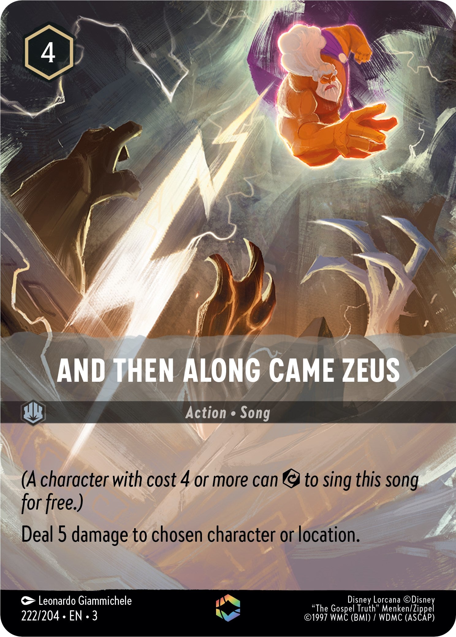 And Then Along Came Zeus (Alternate Art) (222/204) [Into the Inklands] | Clutch Gaming