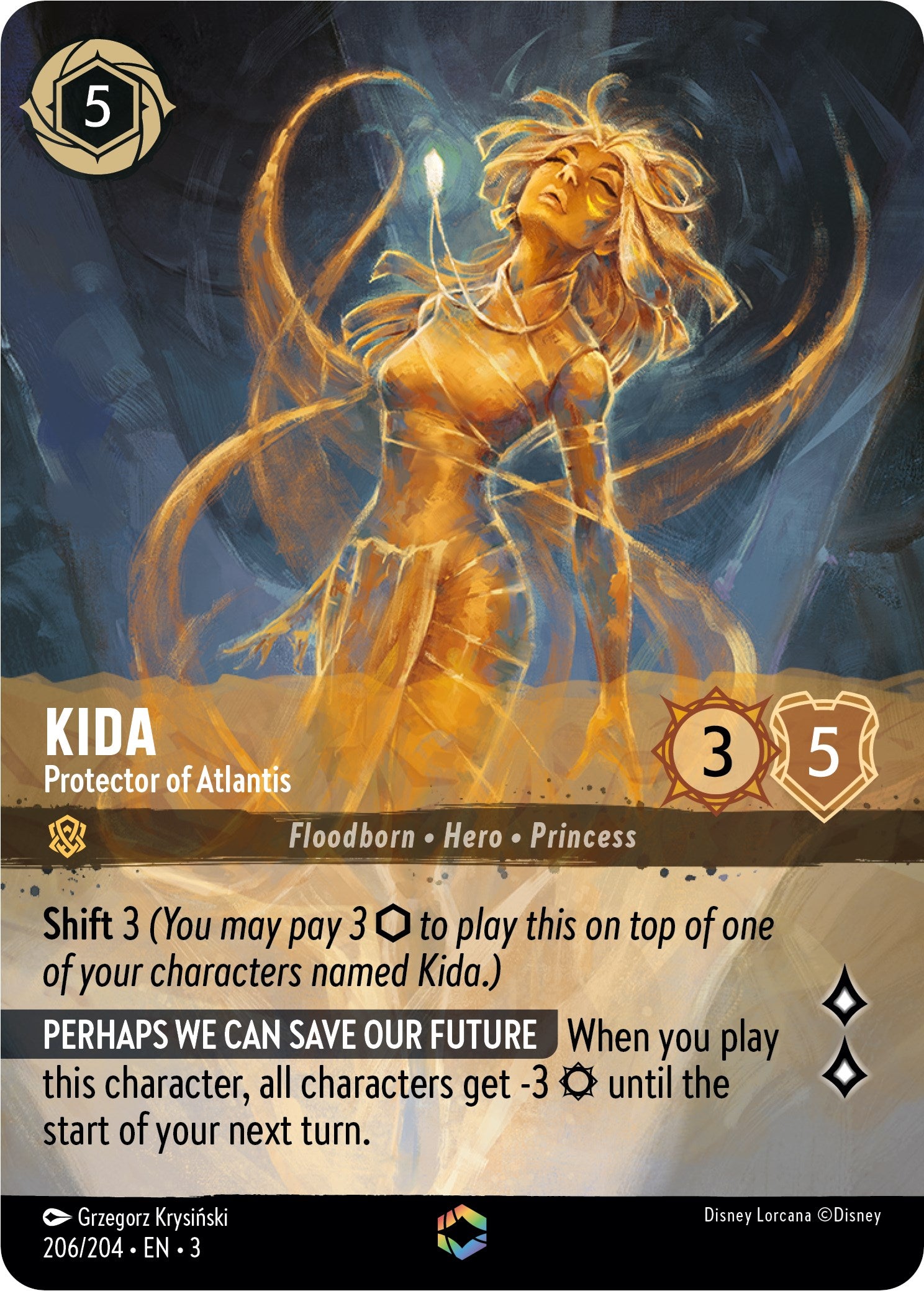 Kida - Protector of Atlantis (Alternate Art) (206/204) [Into the Inklands] | Clutch Gaming