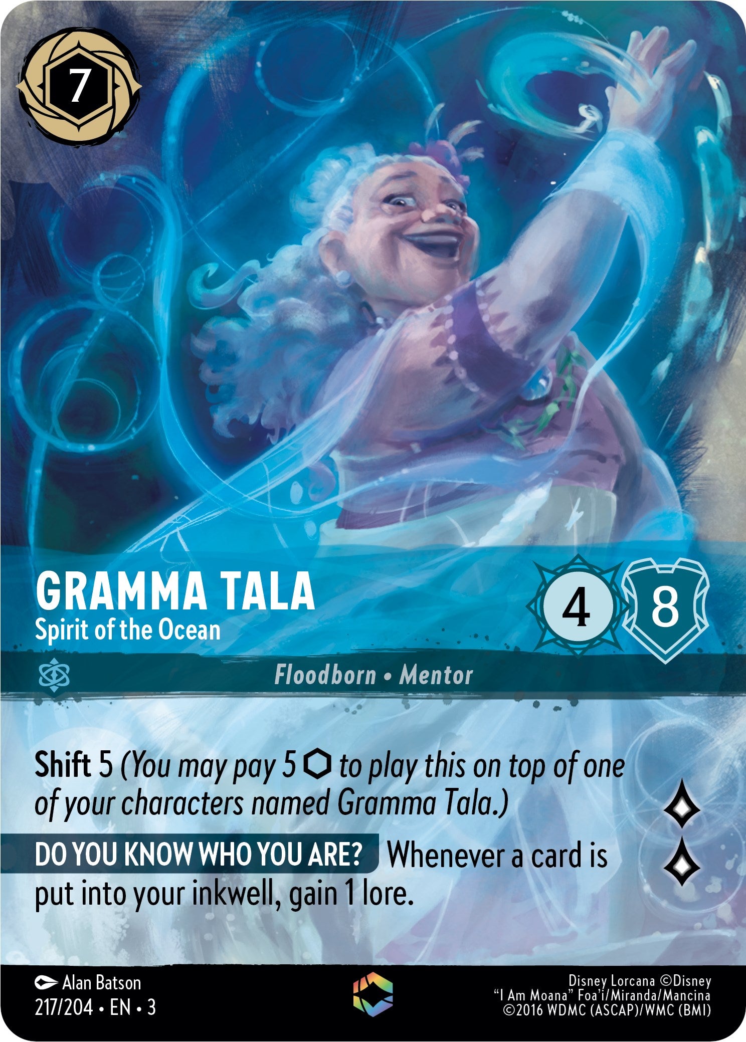 Gramma Tala - Spirit of the Ocean (Alternate Art) (217/204) [Into the Inklands] | Clutch Gaming