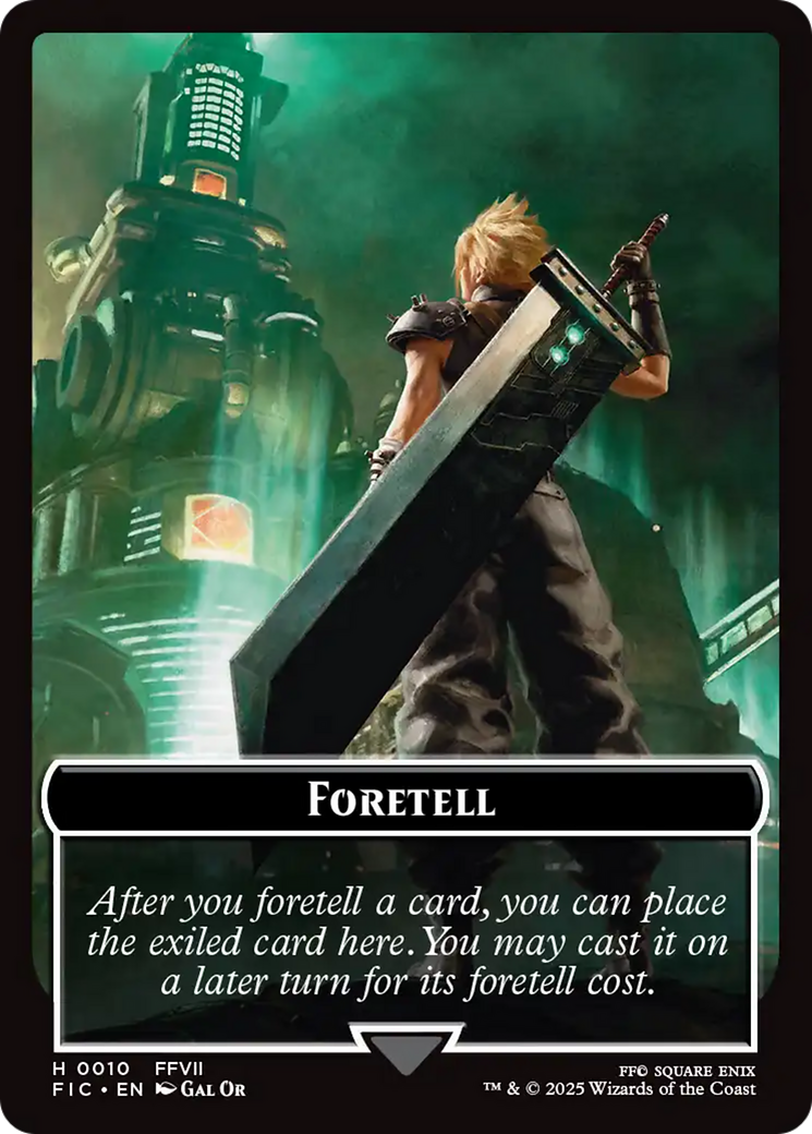 Foretell // Treasure Double-Sided Token [FINAL FANTASY Commander Tokens] | Clutch Gaming