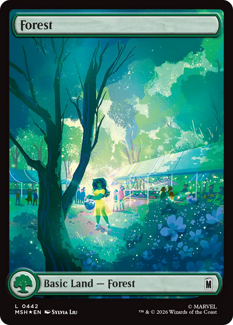 Forest (0442) (Surge Foil) [Marvel Super Heroes] | Clutch Gaming