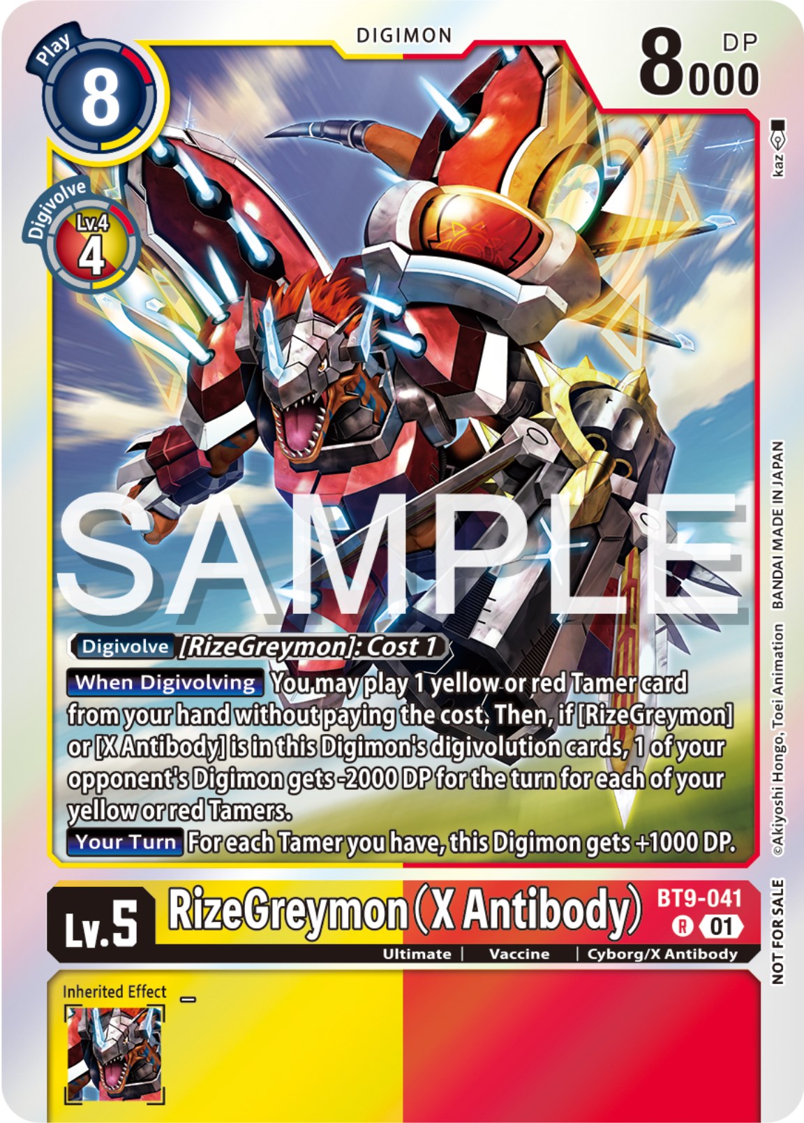 RizeGreymon (X Antibody) [BT9-041] (Event Pack 6) [X Record Promos] | Clutch Gaming