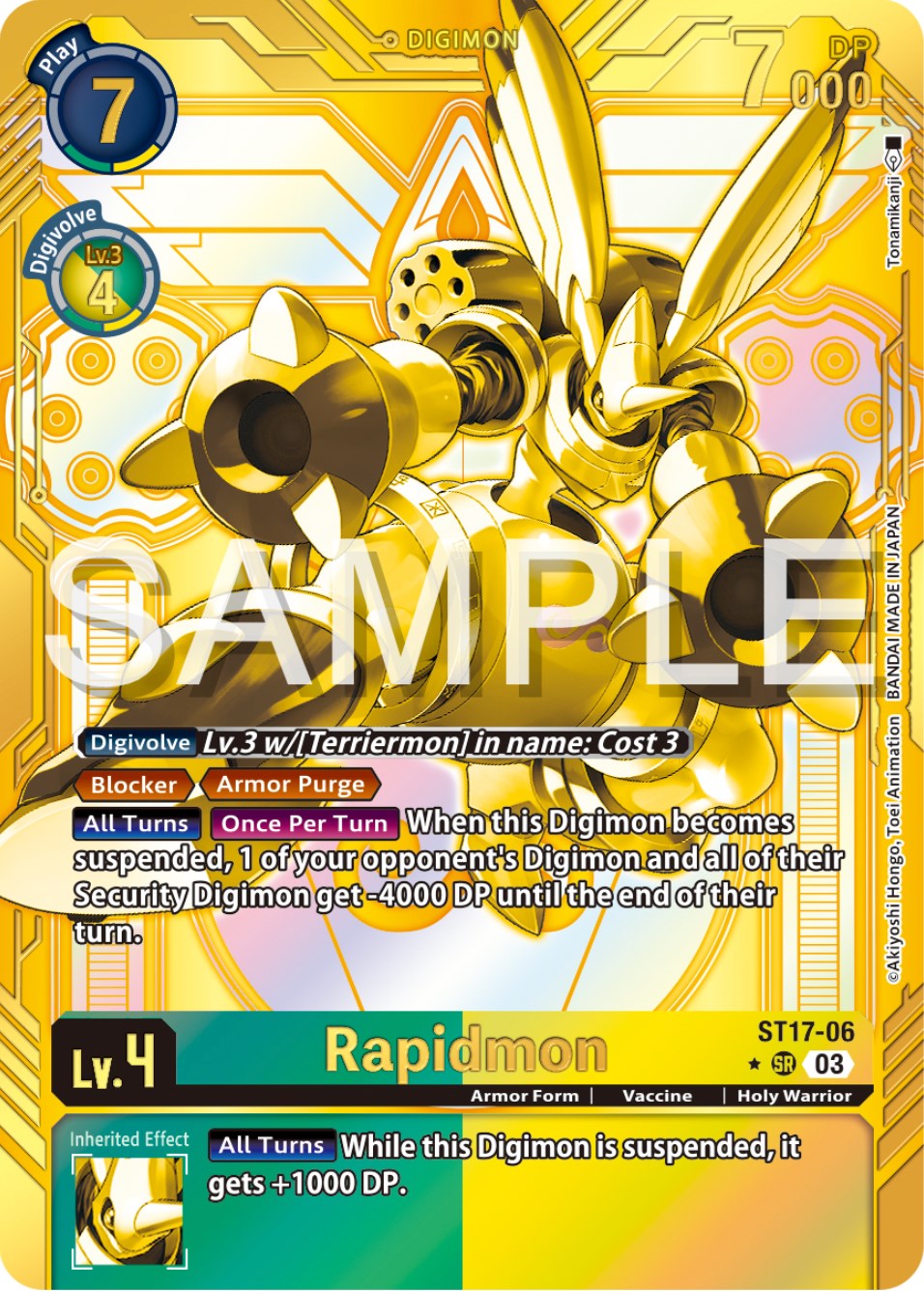 Rapidmon [ST17-06] (Gold) [Starter Deck: Double Typhoon Advanced Deck Set] | Clutch Gaming