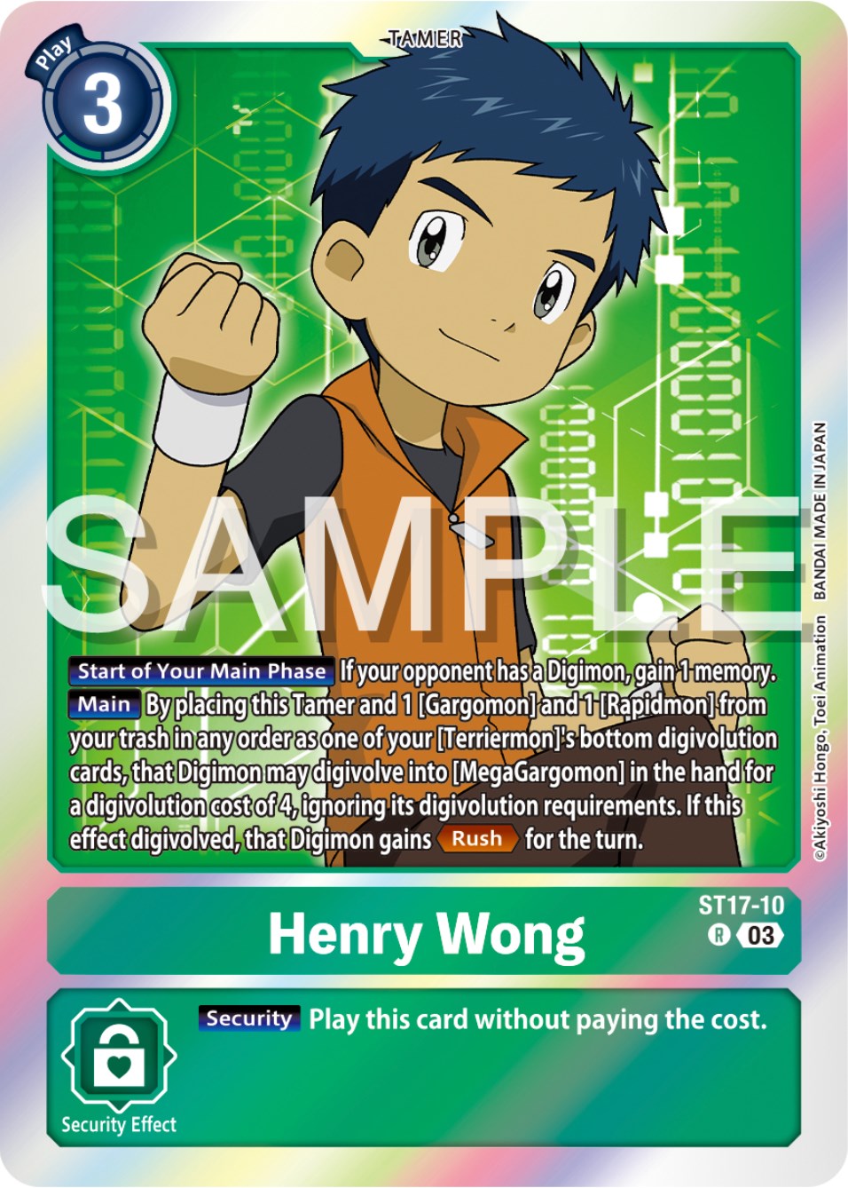 Henry Wong [ST17-10] [Starter Deck: Double Typhoon Advanced Deck Set] | Clutch Gaming