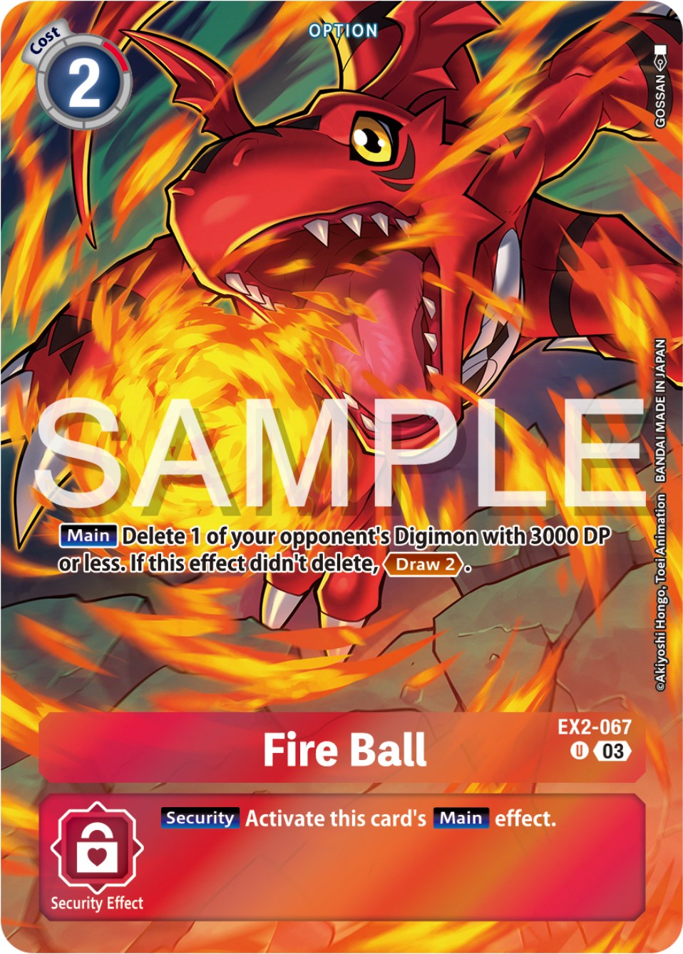 Fire Ball [EX2-067] (Reprint) [Starter Deck: Double Typhoon Advanced Deck Set] | Clutch Gaming