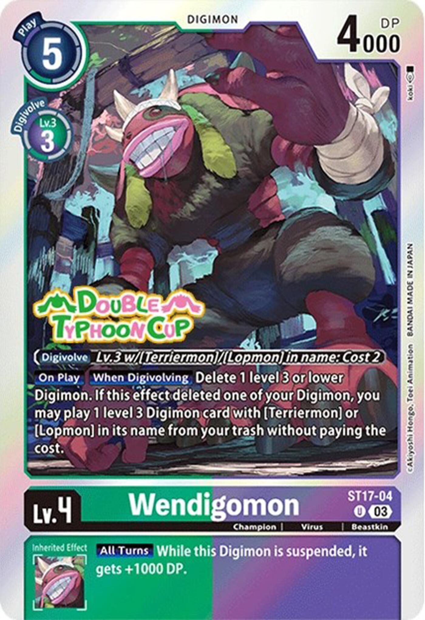 Wendigomon [ST17-04] [Starter Deck: Double Typhoon Advanced Deck Set Pre-Release Cards] | Clutch Gaming