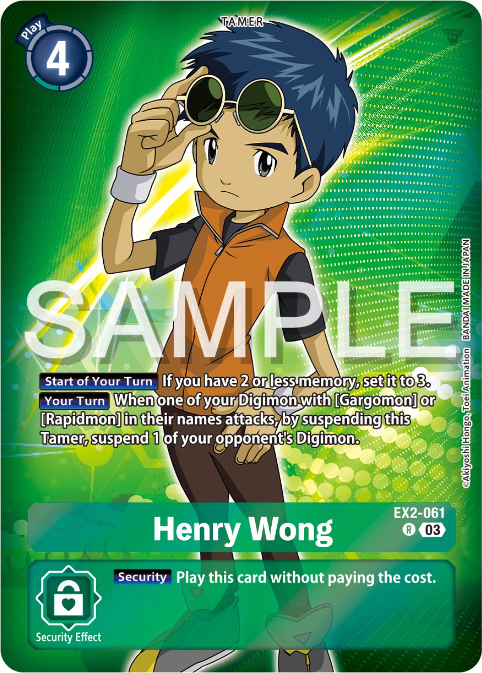 Henry Wong [EX2-061] (Reprint) [Starter Deck: Double Typhoon Advanced Deck Set] | Clutch Gaming