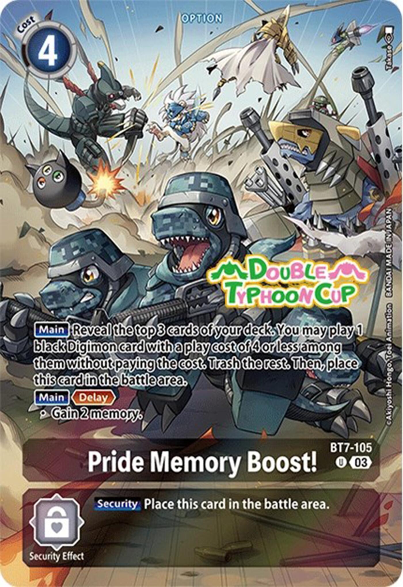 Pride Memory Boost! [BT7-105] (Bonus Pack) [Starter Deck: Double Typhoon Advanced Deck Set Pre-Release Cards] | Clutch Gaming