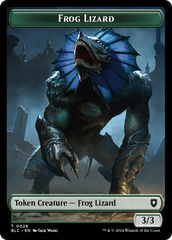 Storm Crow // Frog Lizard Double-Sided Token [Bloomburrow Commander Tokens] | Clutch Gaming