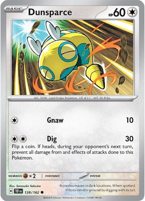 Dunsparce (128/162) [Scarlet & Violet: Temporal Forces] | Clutch Gaming