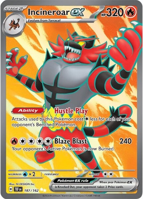 Incineroar ex (187/162) [Scarlet & Violet: Temporal Forces] | Clutch Gaming