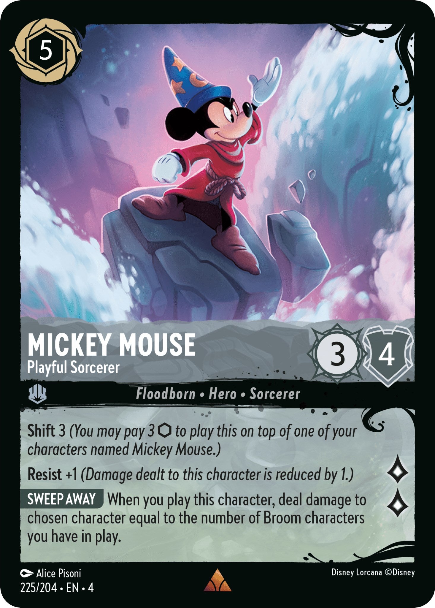 Mickey Mouse - Playful Sorcerer (225/204) (225/204) [Illumineer's Quest: Deep Trouble] | Clutch Gaming