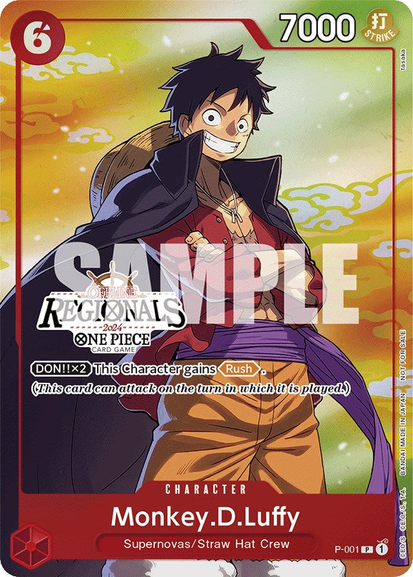 Monkey.D.Luffy (Offline Regional 2024 Vol. 2) [Participant] [One Piece Promotion Cards] | Clutch Gaming