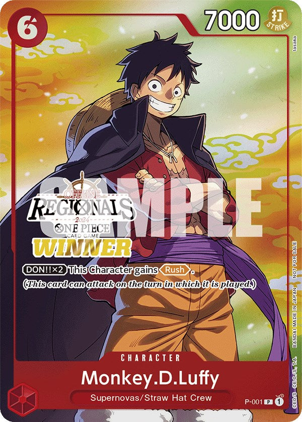 Monkey.D.Luffy (Offline Regional 2024 Vol. 2) [Winner] [One Piece Promotion Cards] | Clutch Gaming