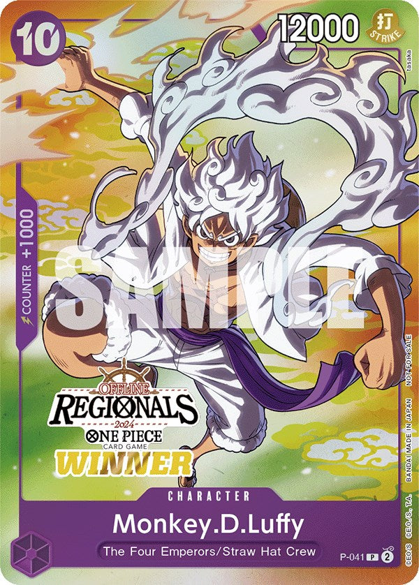 Monkey.D.Luffy (Offline Regional 2024 Vol. 2) [Winner] [One Piece Promotion Cards] | Clutch Gaming