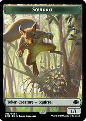 Zombie // Squirrel Double-Sided Token [Dominaria Remastered Tokens] | Clutch Gaming