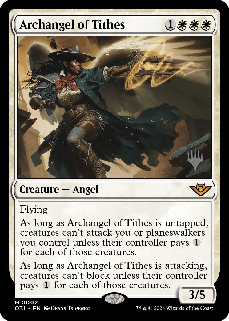 Archangel of Tithes (Promo Pack) [Outlaws of Thunder Junction Promos] | Clutch Gaming