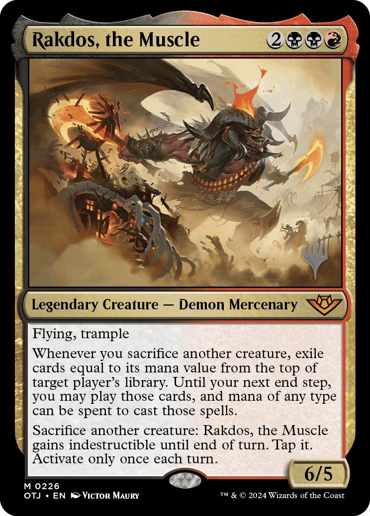 Rakdos, the Muscle (Promo Pack) [Outlaws of Thunder Junction Promos] | Clutch Gaming