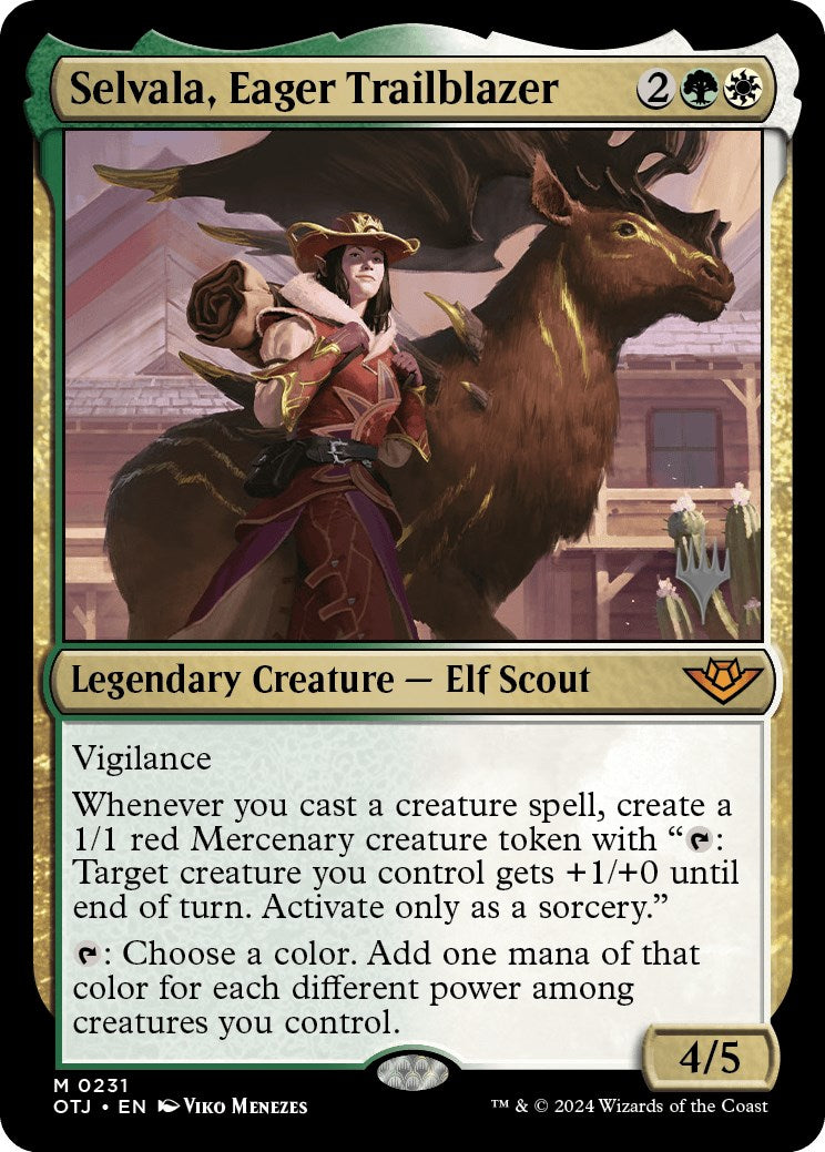 Selvala, Eager Trailblazer (Promo Pack) [Outlaws of Thunder Junction Promos] | Clutch Gaming