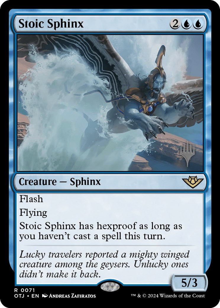 Stoic Sphinx (Promo Pack) [Outlaws of Thunder Junction Promos] | Clutch Gaming