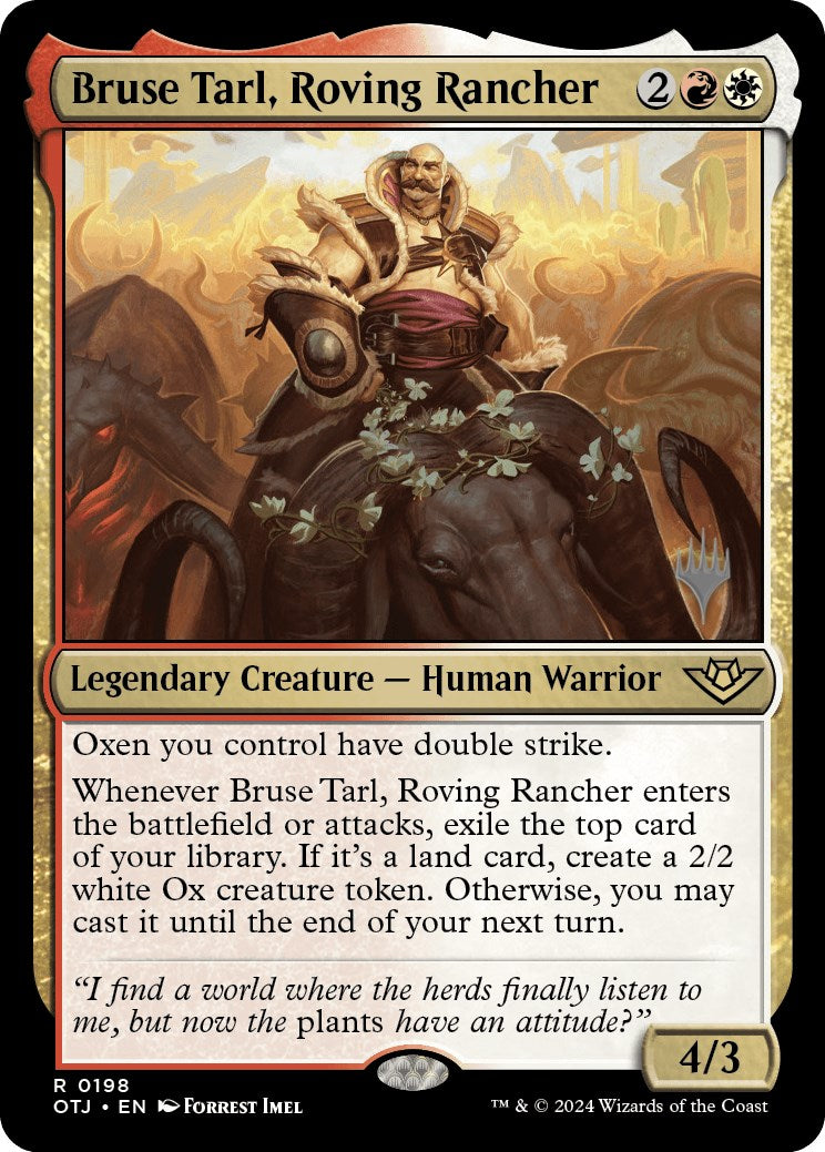 Bruse Tarl, Roving Rancher (Promo Pack) [Outlaws of Thunder Junction Promos] | Clutch Gaming